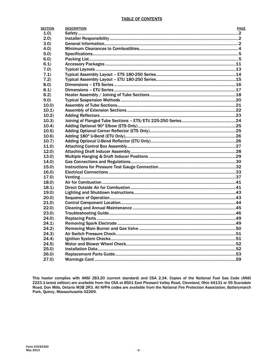 Space Ray ETS Series User Manual | Page 2 / 60