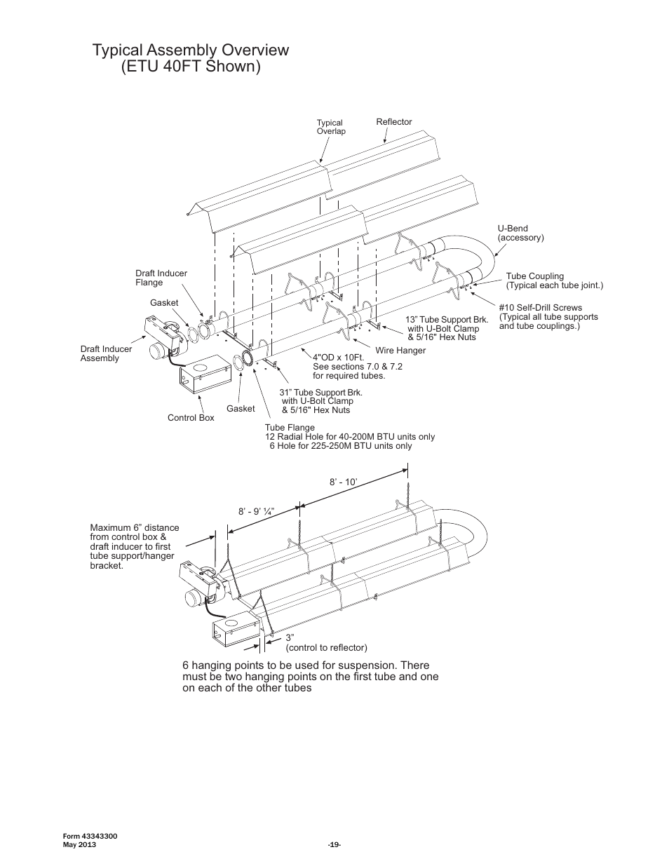 Typical assembly overview (etu 40ft shown) | Space Ray ETS Series User Manual | Page 20 / 60