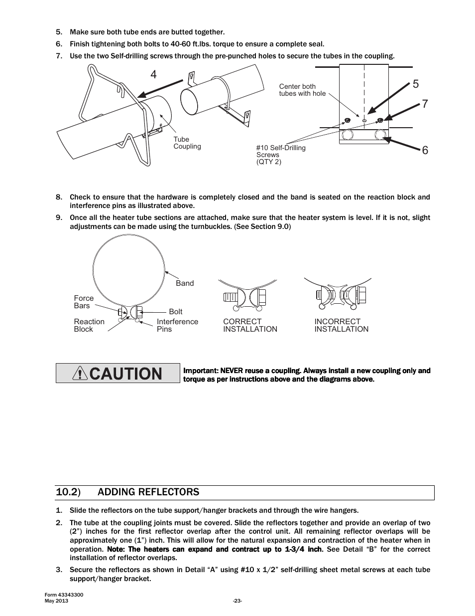 2) adding reflectors | Space Ray ETS Series User Manual | Page 24 / 60