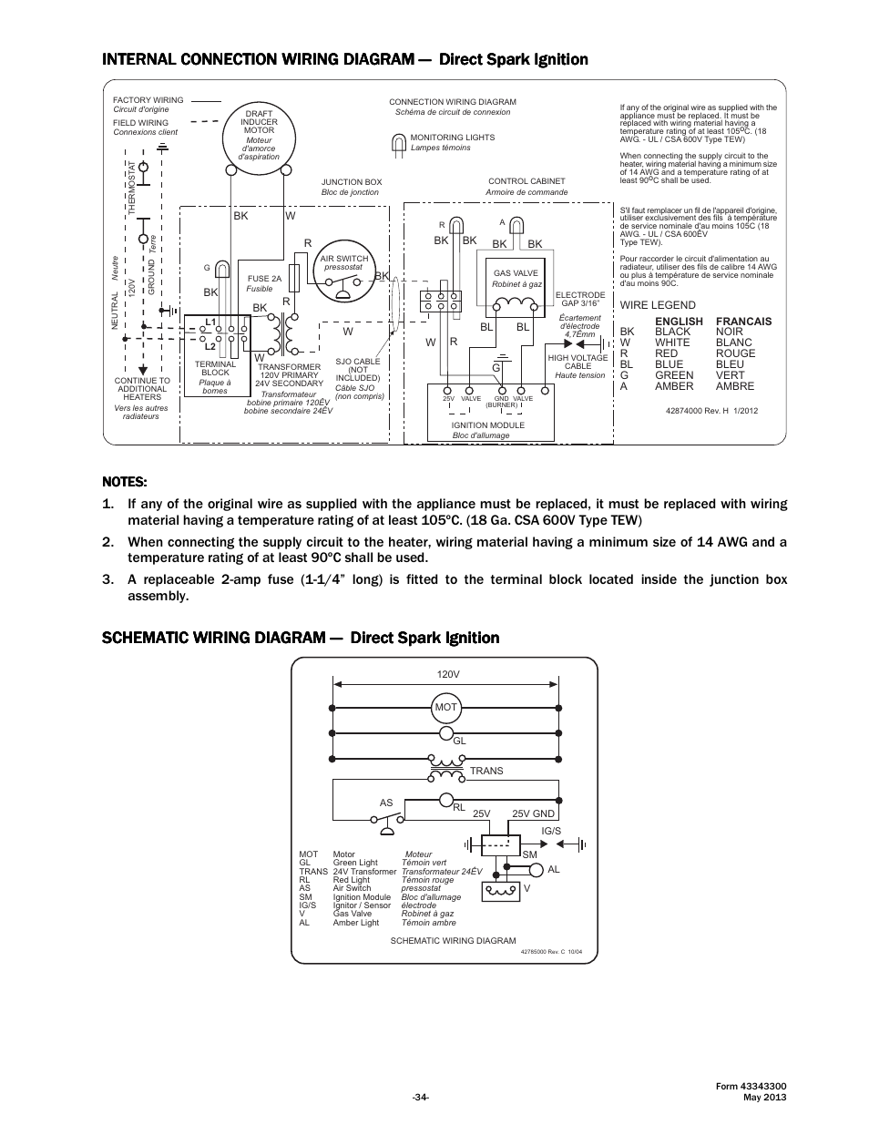 Internal connection wiring diagram | Space Ray ETS Series User Manual | Page 35 / 60