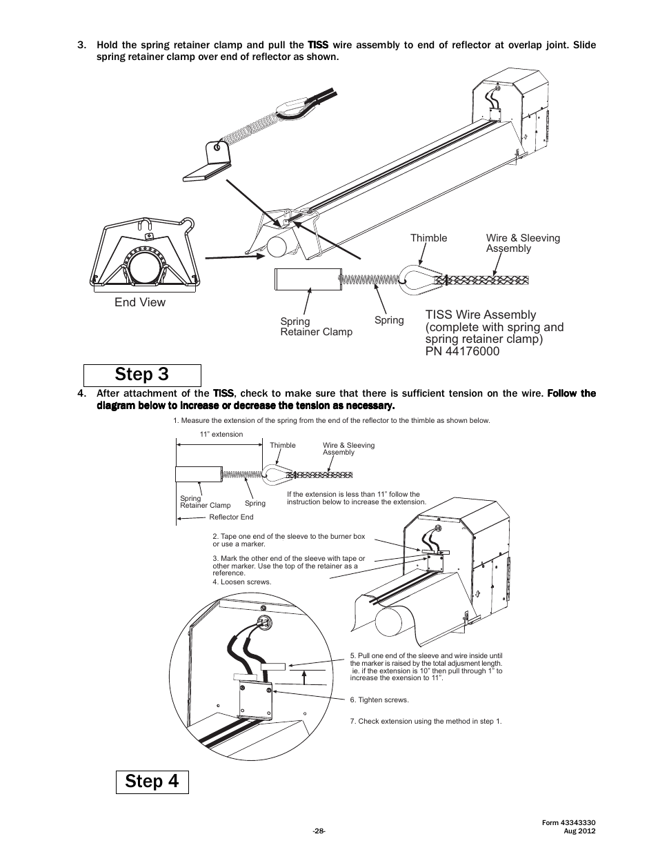 Step 3, Step 4 | Space Ray PTS Series Single Stage User Manual | Page 29 / 57