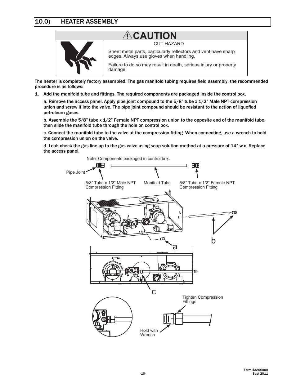 Ab c, 0) heater assembly | Space Ray RSTP Series User Manual | Page 11 / 39