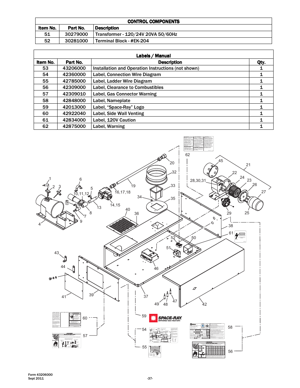 Space Ray RSTP Series User Manual | Page 38 / 39