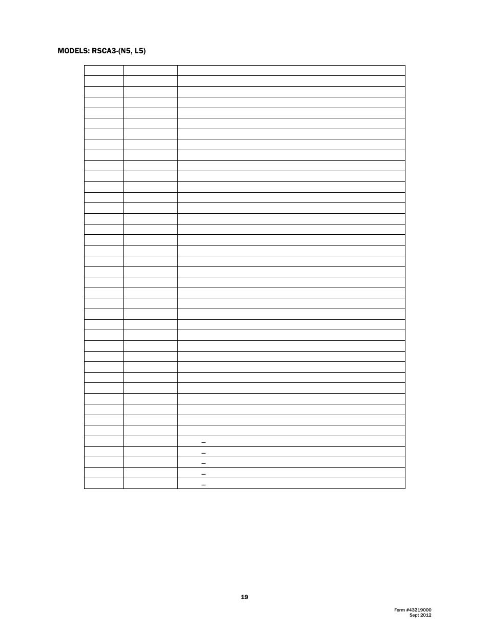 Space Ray RSCA Series User Manual | Page 20 / 29