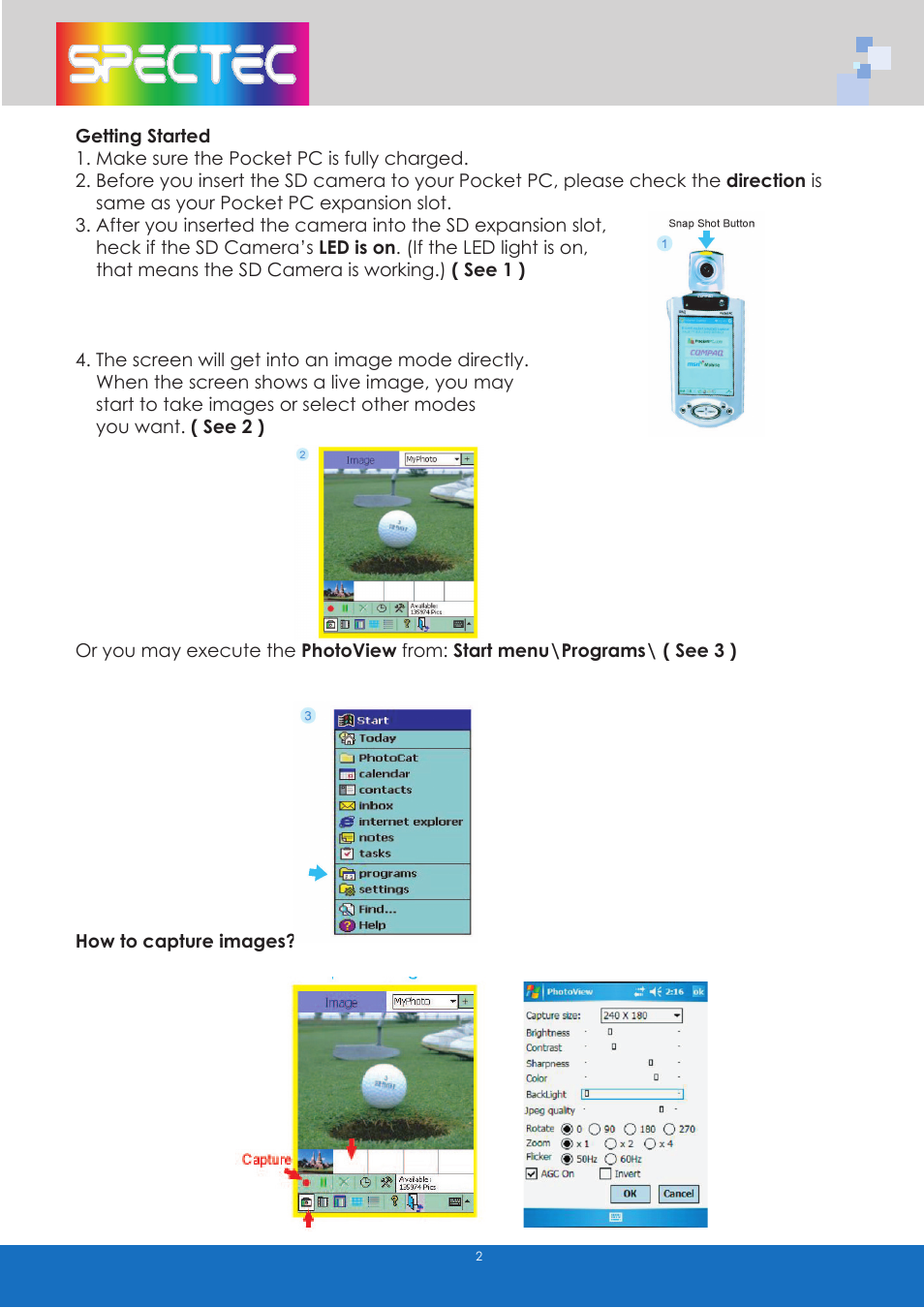 Spectec SDC-001A/003A (PPC) User Manual | Page 4 / 12