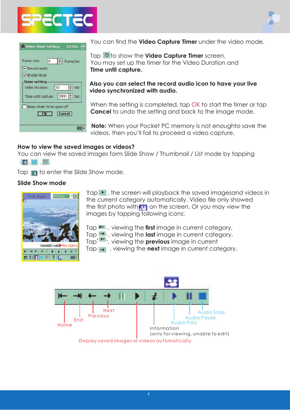 Spectec SDC-001A/003A (PPC) User Manual | Page 6 / 12