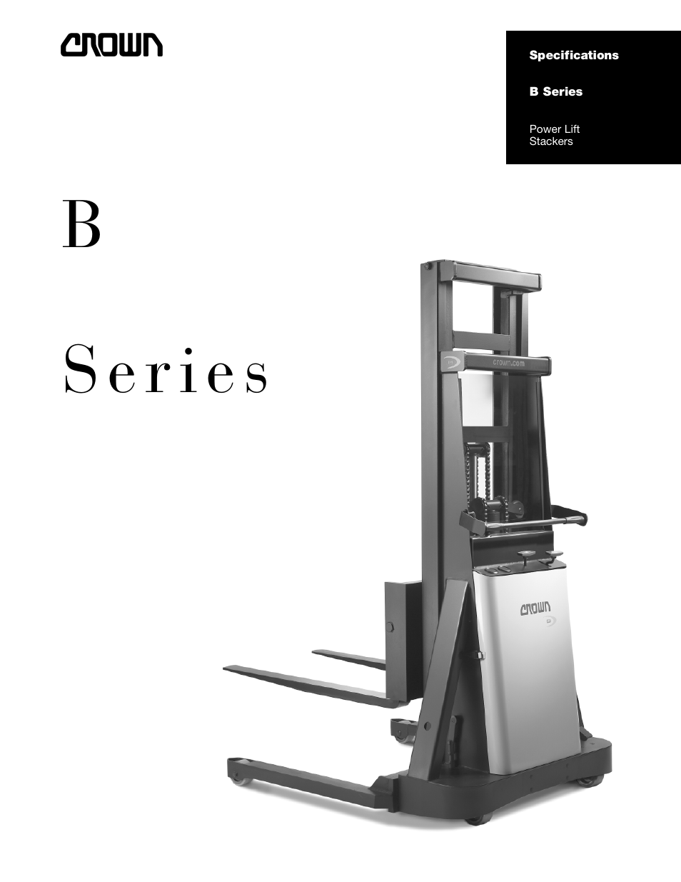 Crown Equipment Power Lift Stackers B Series User Manual | 4 pages