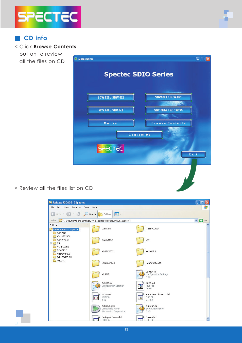 Cd info | Spectec SDW-820/822 User manual User Manual | Page 15 / 26