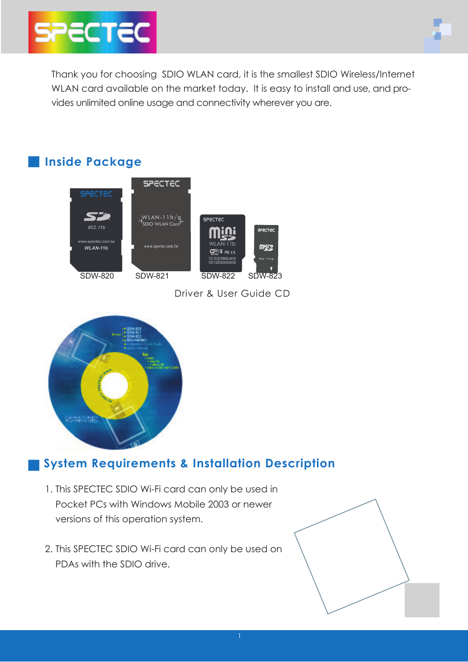 Spectec SDW-820/822 User manual User Manual | Page 3 / 26
