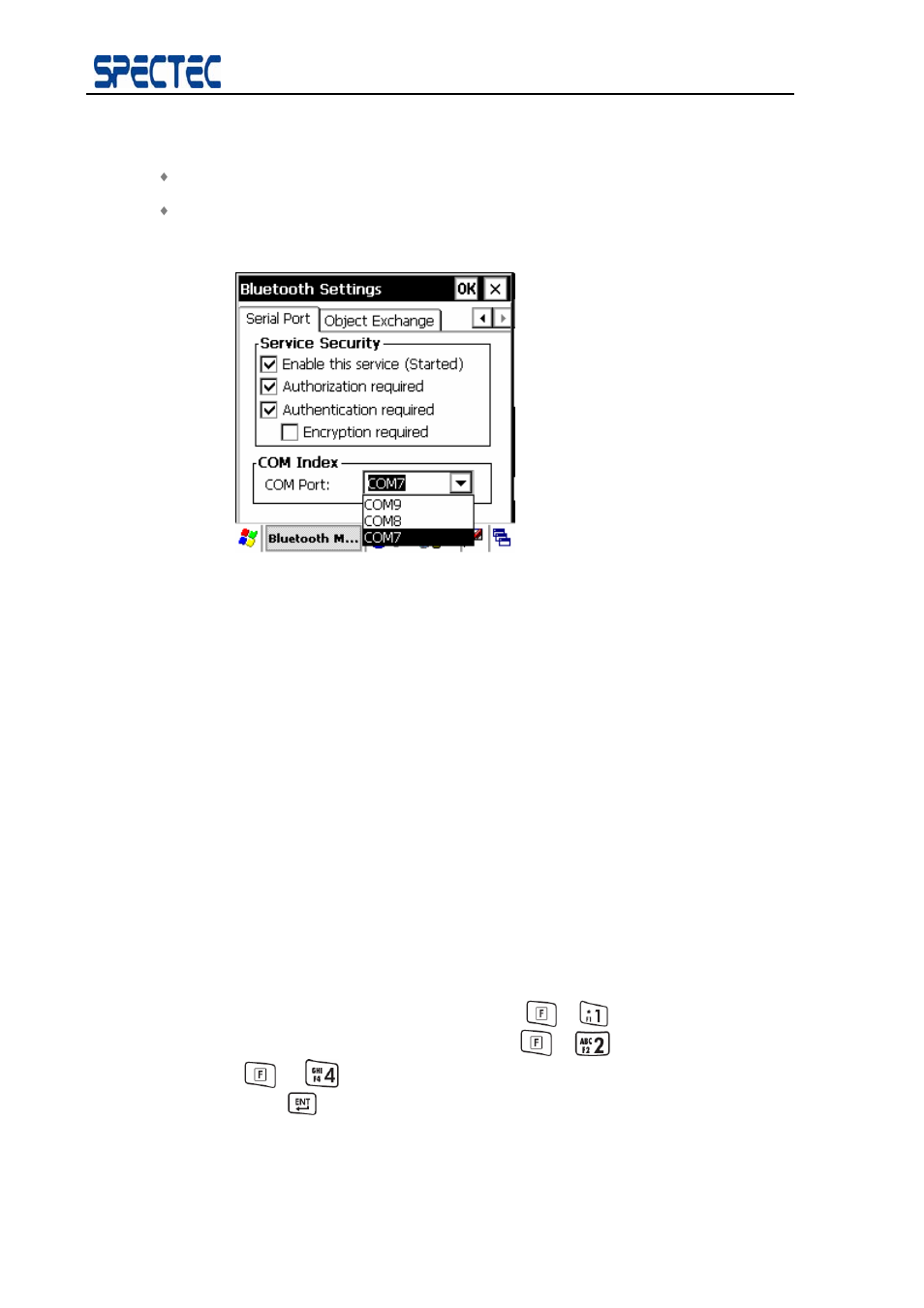 6 use the bluetooth profiles, 1 serial port profile, 1 set up a new spp connection | Use the bluetooth profiles, Serial port profile, Set up a new spp connection | Spectec SDB-832 for MC1000 User Manual | Page 14 / 25