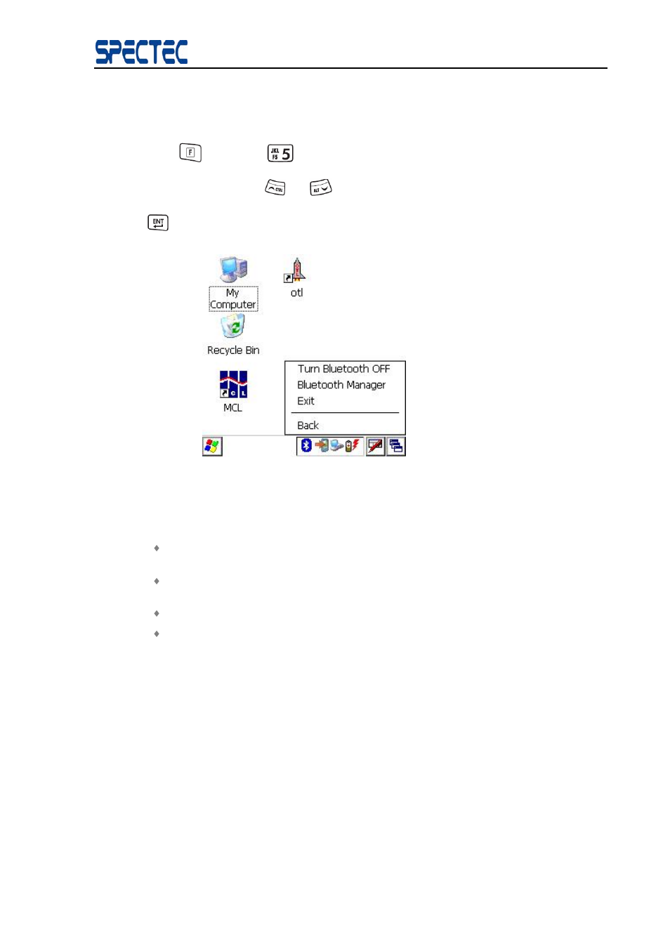 2 notify menu, Notify menu | Spectec SDB-832 for MC1000 User Manual | Page 7 / 25