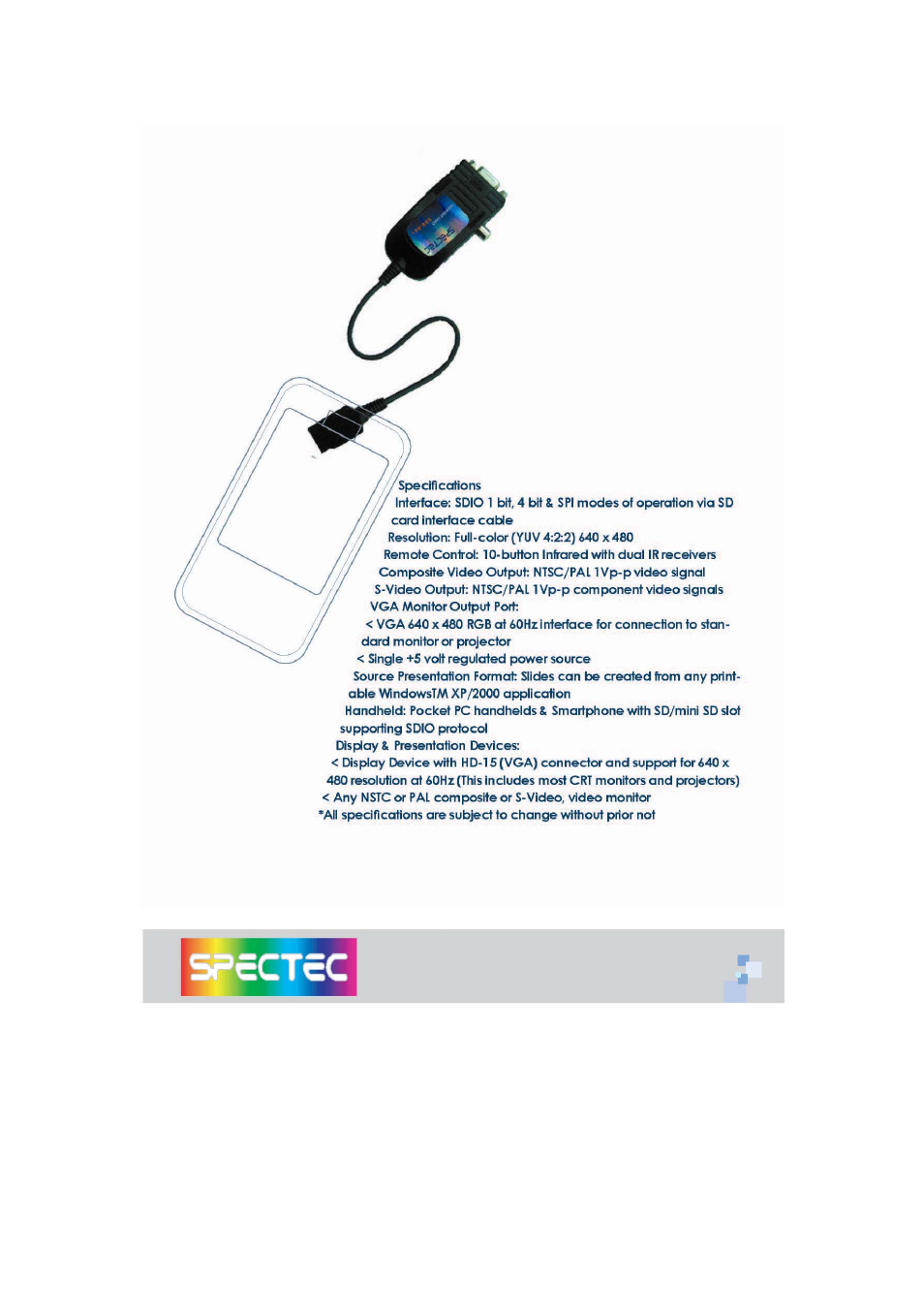 Spectec SDV-841/842 User Manual | Page 24 / 25