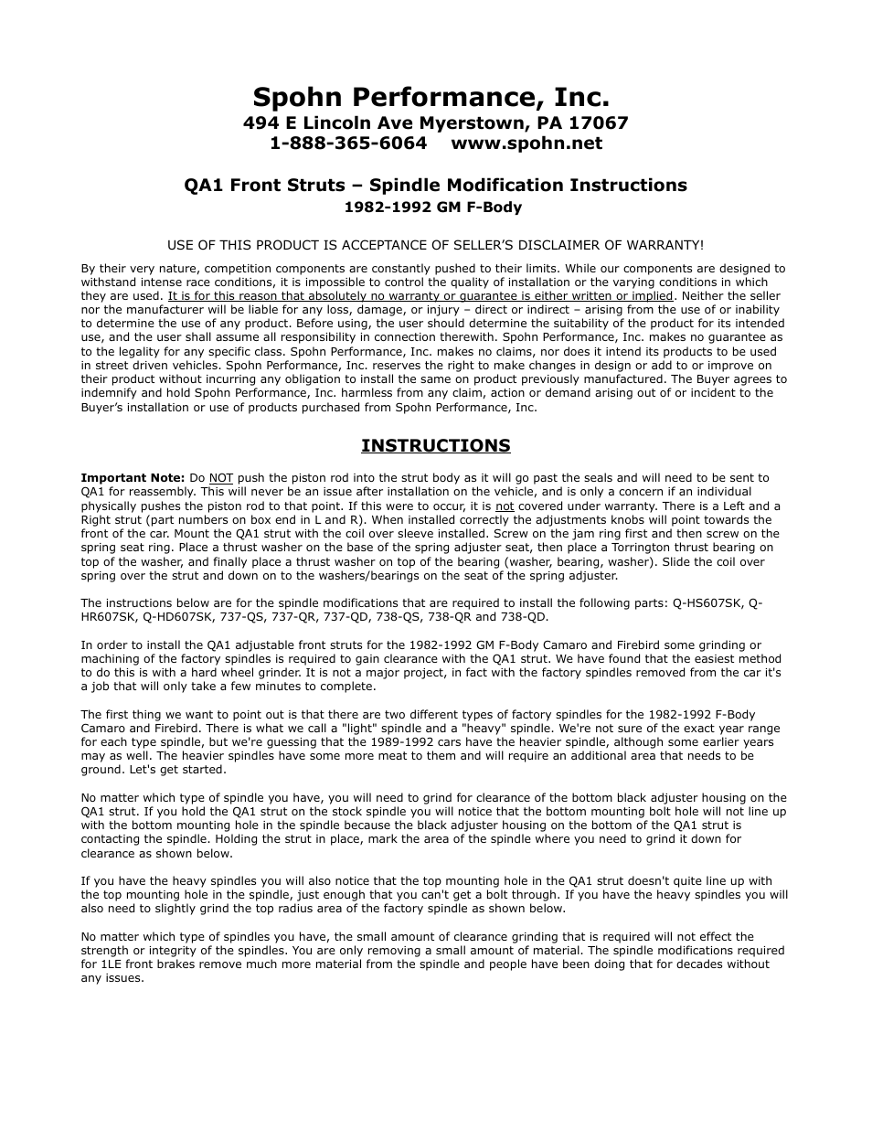 Spohn Q-HS-R-D607SK-CO User Manual | 5 pages