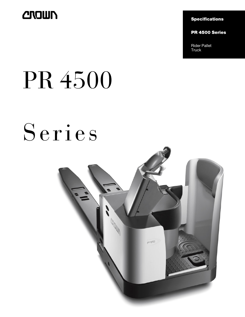 Crown Equipment Rider Pallet Truck PR 4500 Series User Manual | 6 pages