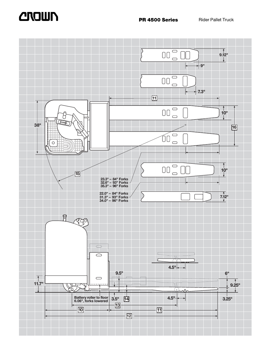 Crown Equipment Rider Pallet Truck PR 4500 Series User Manual | Page 2 / 6