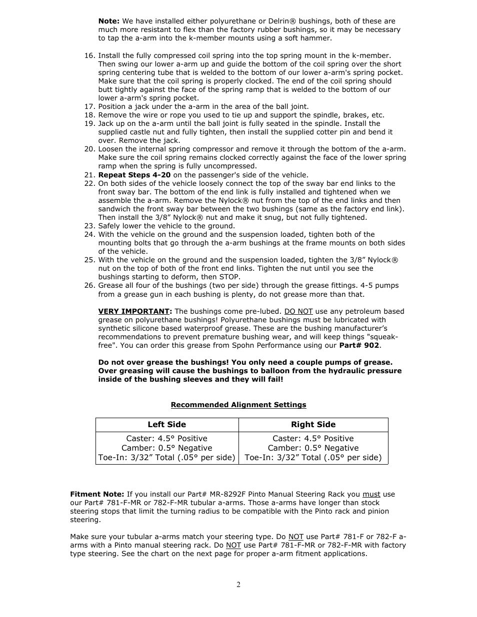 Spohn 782-F User Manual | Page 2 / 3