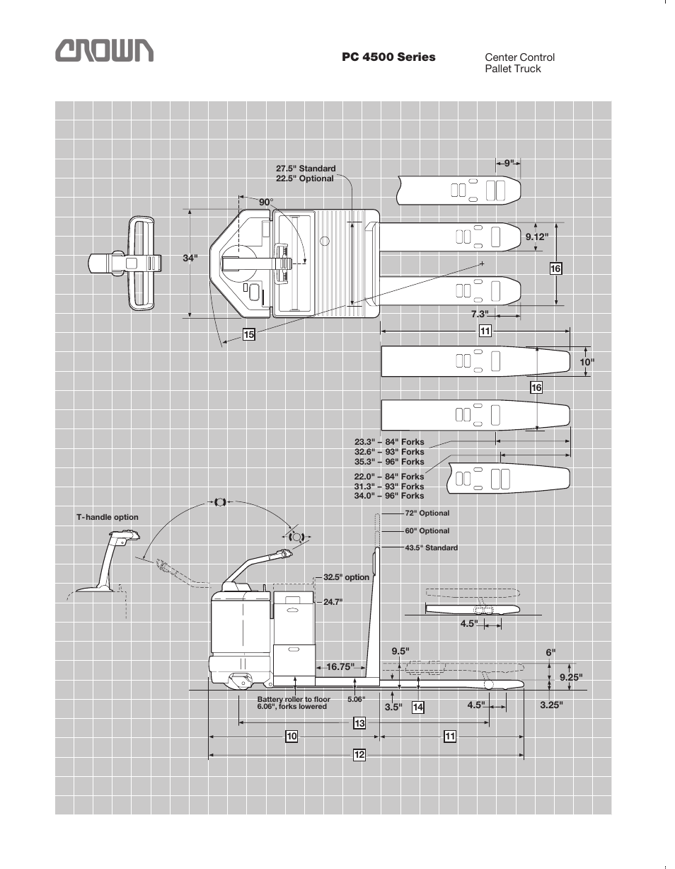 Crown Equipment Pallet Truck PC 4500 Series User Manual | Page 2 / 6