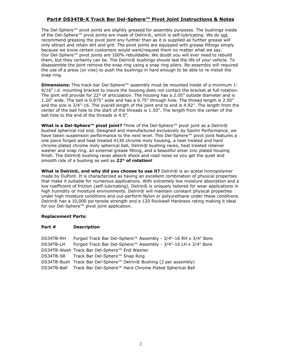 Spohn 105 User Manual | Page 2 / 2