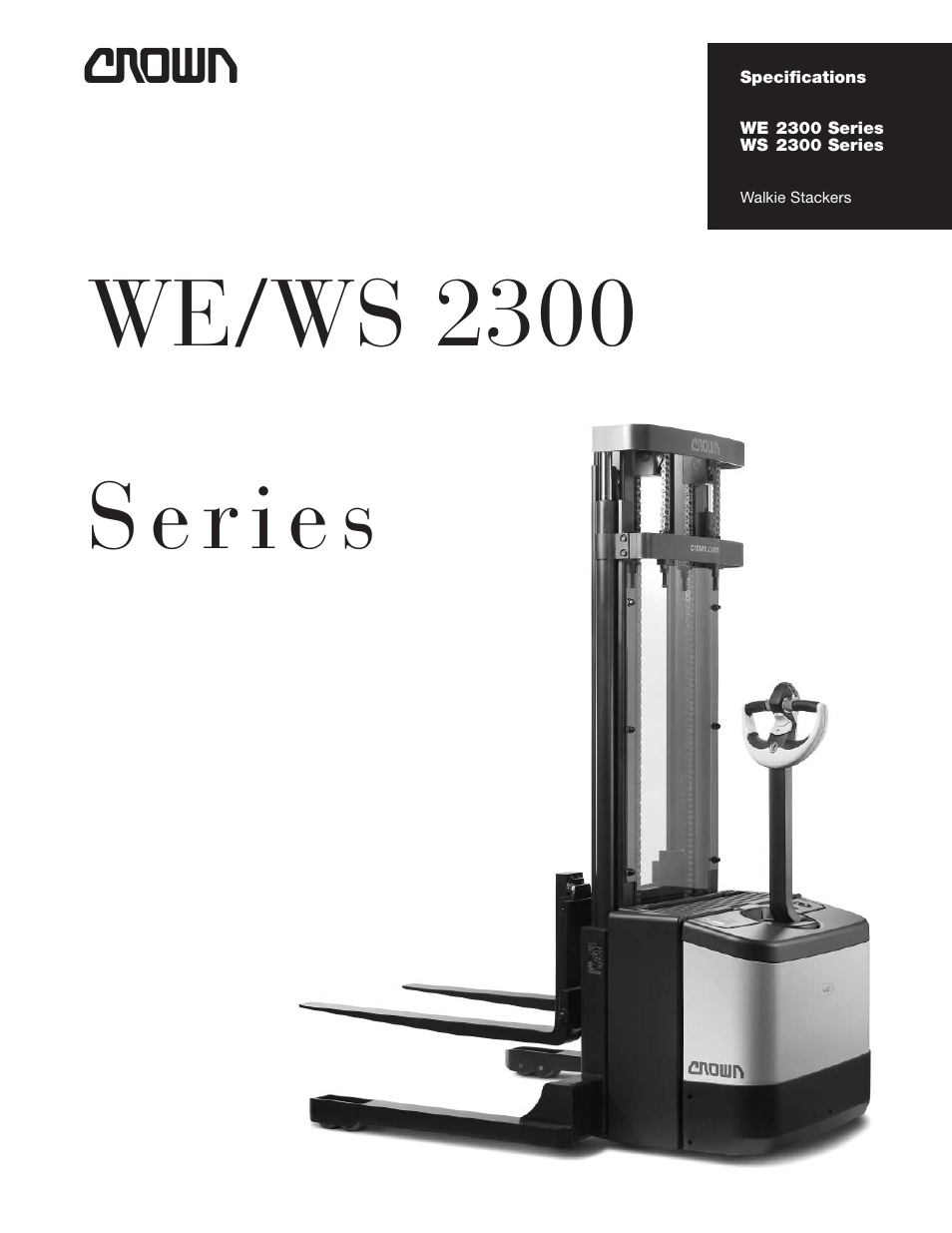 Crown Equipment Walkie Stackers WE 2300 Series User Manual | 8 pages