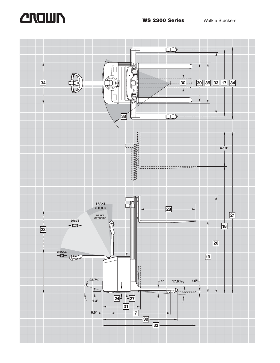 Crown Equipment Walkie Stackers WE 2300 Series User Manual | Page 5 / 8