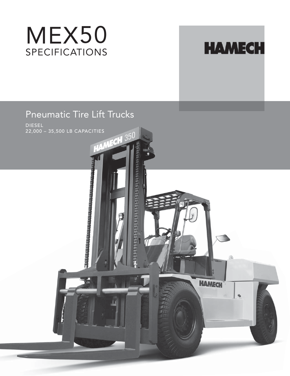 Crown Equipment Pneumatic Tire Lift Trucks MEX50 User Manual | 8 pages