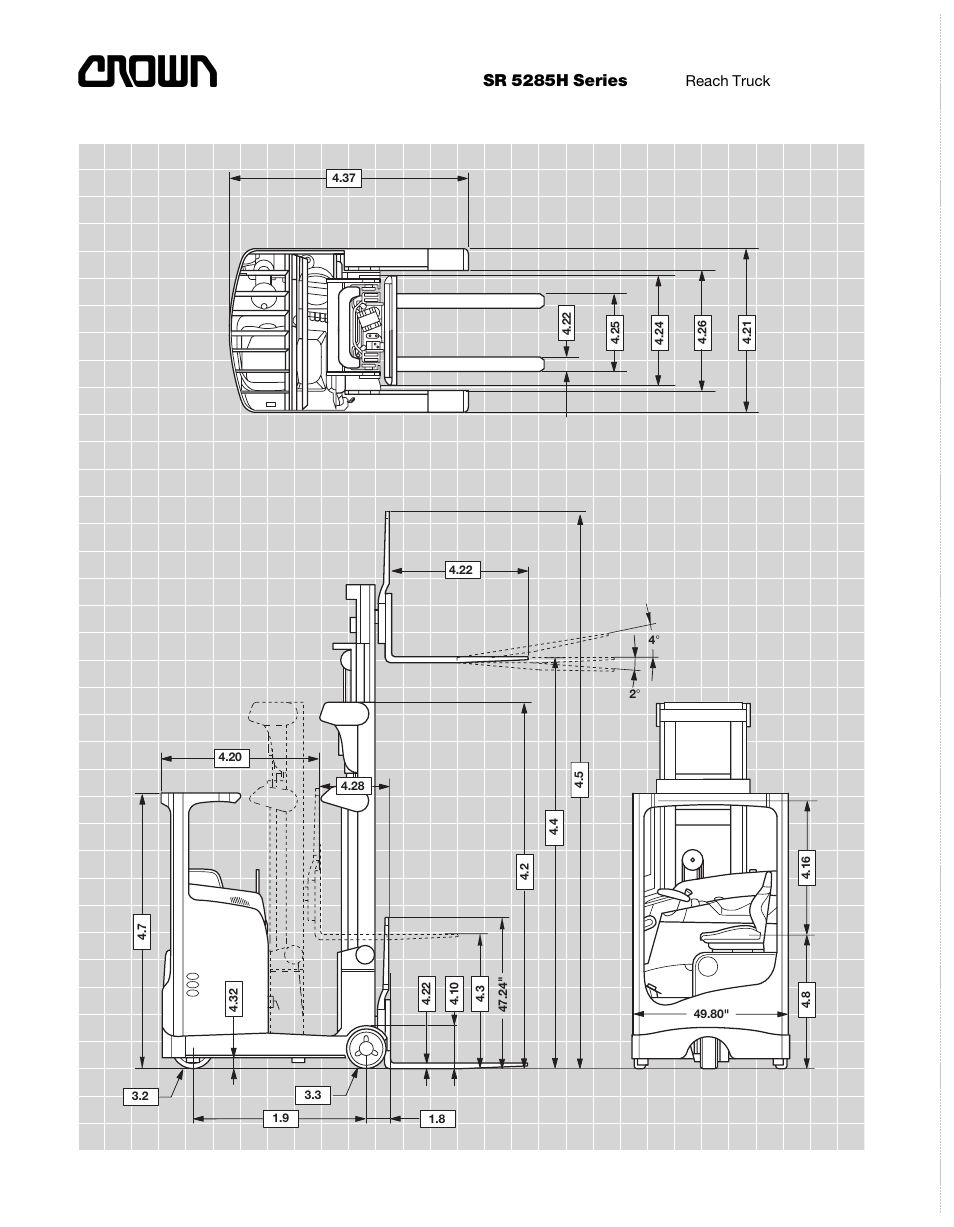 Crown Equipment Reach Truck SR 5285H Series User Manual | Page 2 / 6