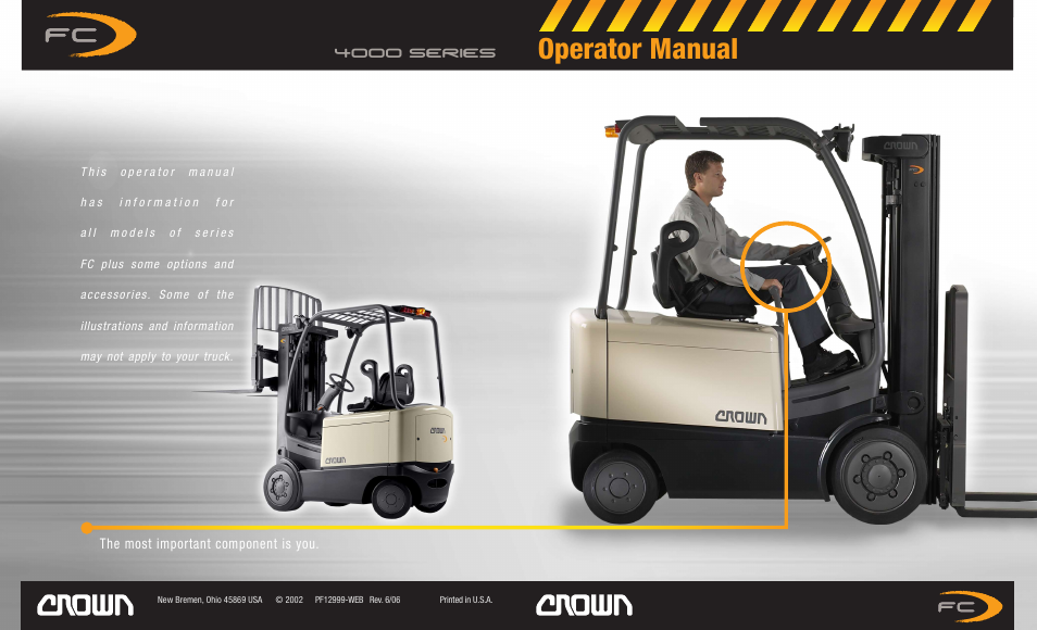 Crown Equipment 4000 Series User Manual | 18 pages