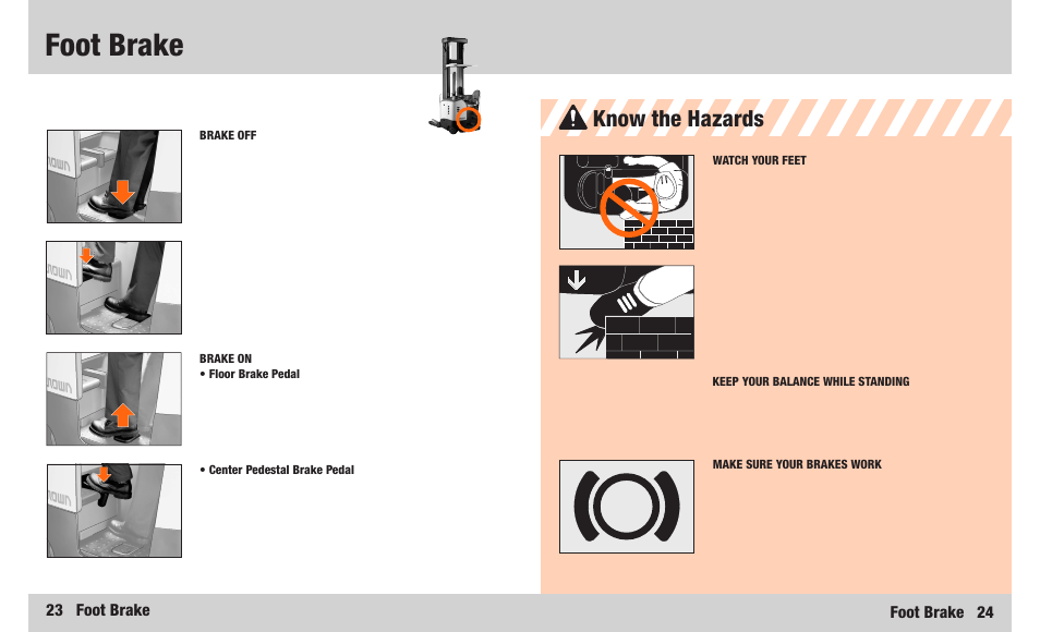 Foot brake | Crown Equipment RR 5200S Series User Manual | Page 13 / 22