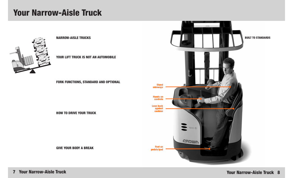 Your narrow-aisle truck | Crown Equipment RR 5200S Series User Manual | Page 5 / 22