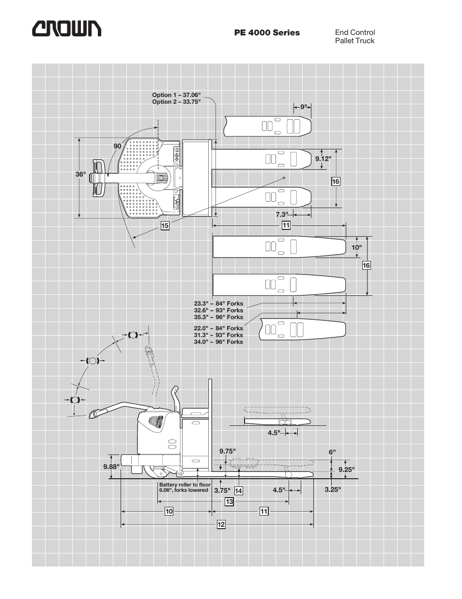 Crown Equipment End Control Pallet Truck PE 4000 Series User Manual | Page 2 / 6