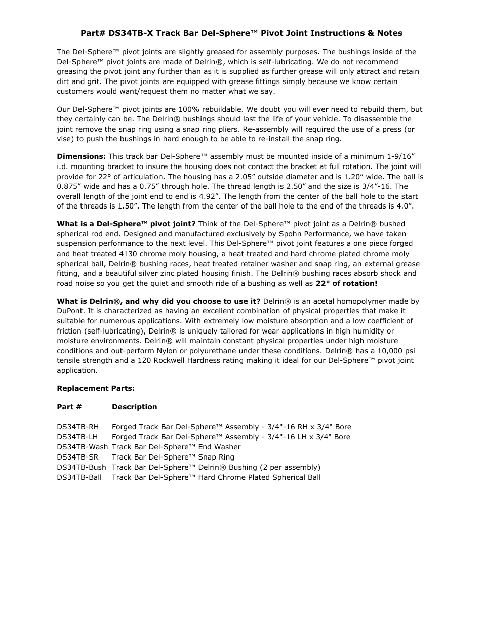 Spohn DS34TB User Manual | 1 page