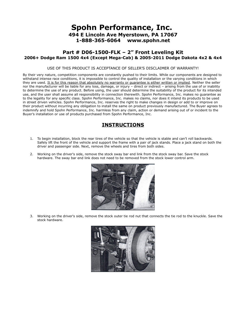 Spohn D06-1500-FLK User Manual | 5 pages