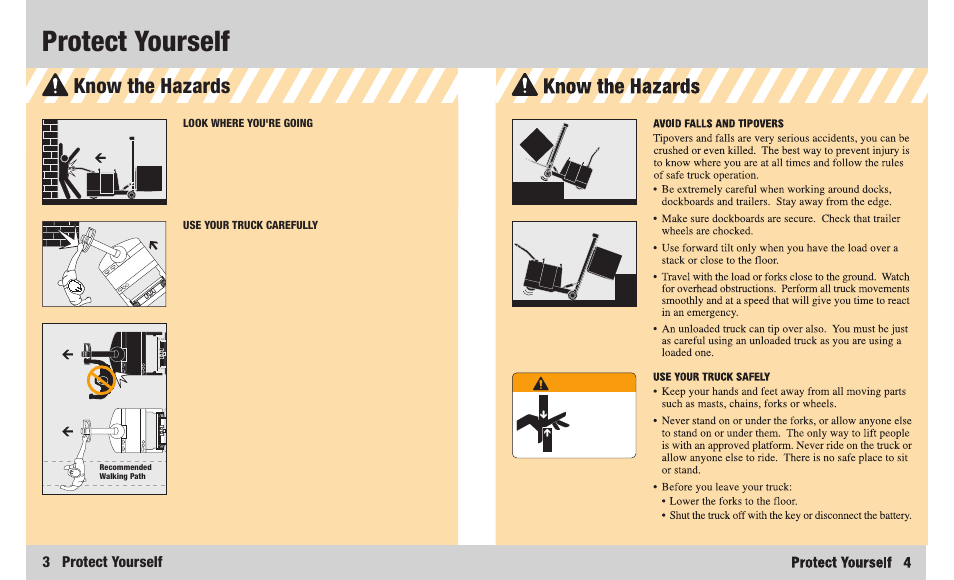 Protect yourself, Know the hazards, 3 protect yourself | Crown Equipment WB Series User Manual | Page 3 / 16