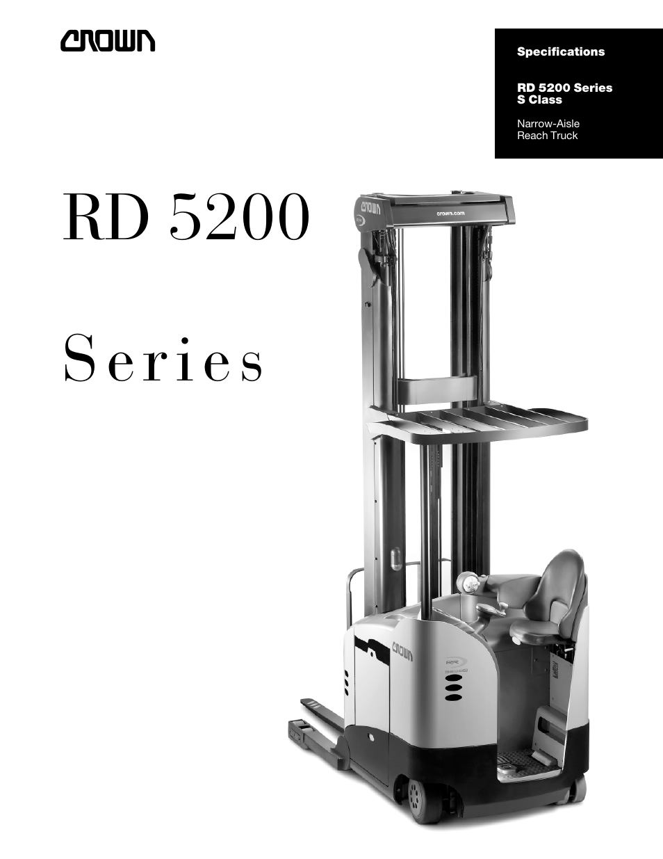 Crown Equipment Narrow-Aisle Reach Truck RD 5200 Series User Manual | 6 pages