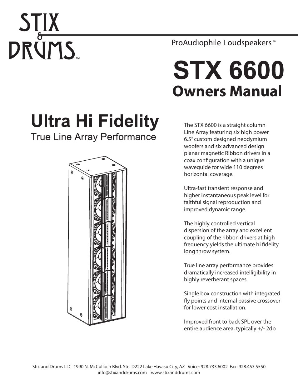 Stix & Drums STX 6600 User Manual | 12 pages