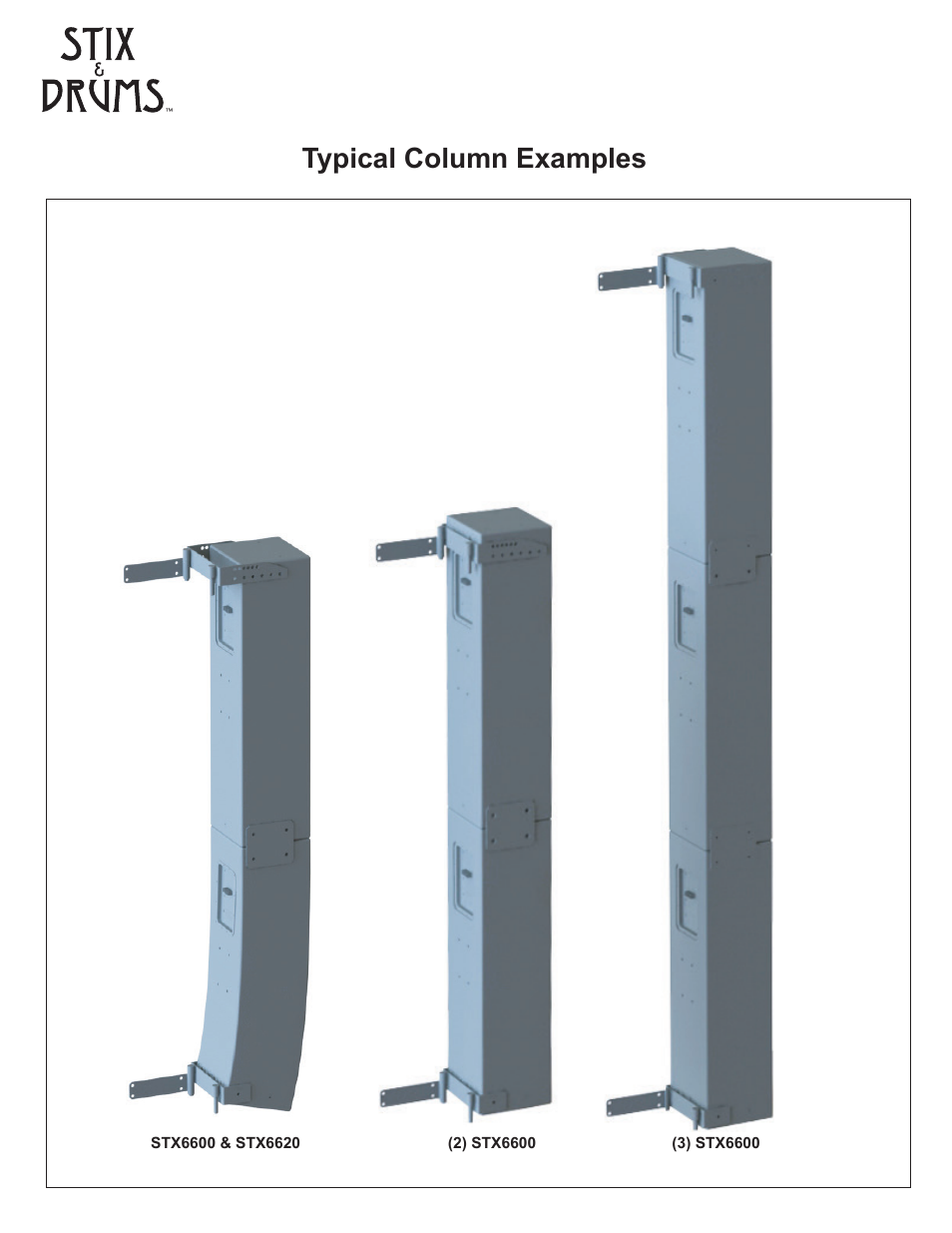 Typical column examples | Stix & Drums STX 6600 User Manual | Page 7 / 12