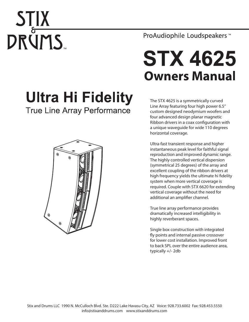 Stix & Drums STX 4625 User Manual | 6 pages