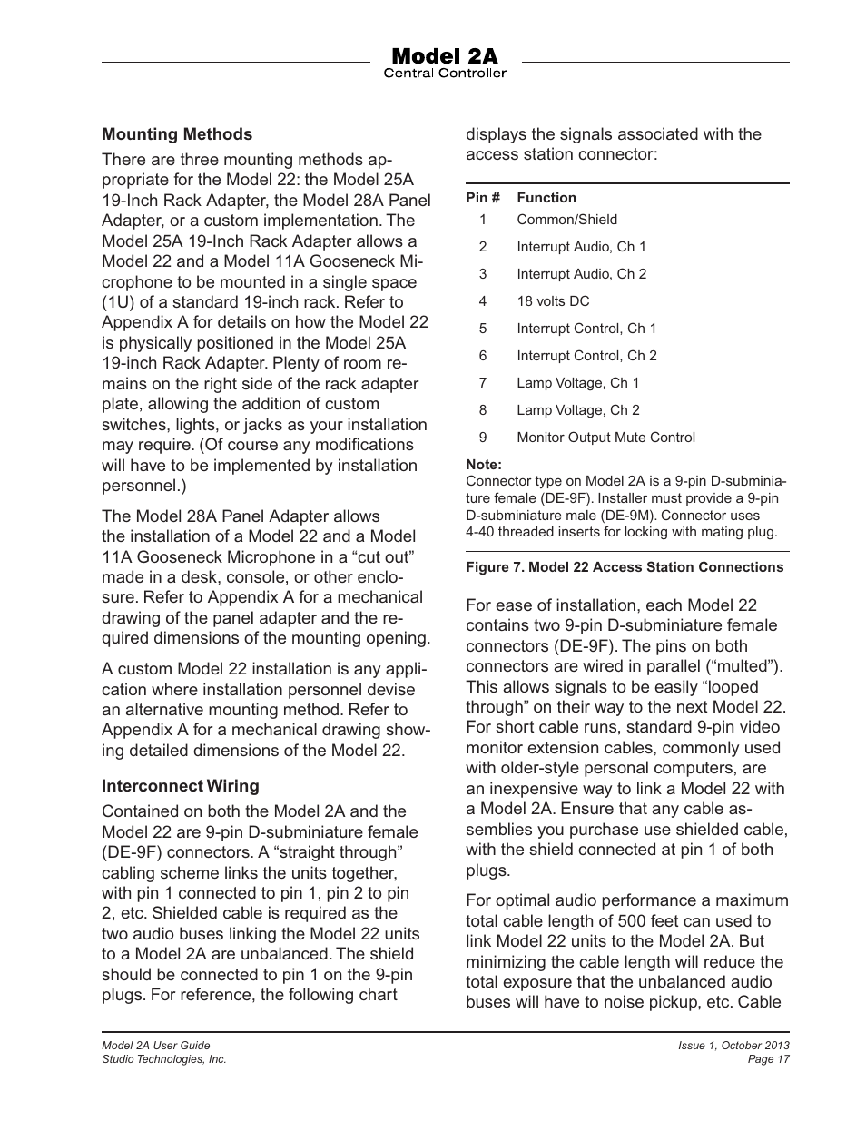 Studio Technologies 2A 2013 User Manual | Page 17 / 41