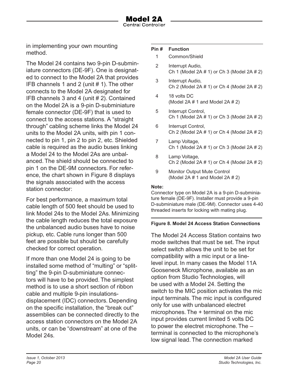 Studio Technologies 2A 2013 User Manual | Page 20 / 41