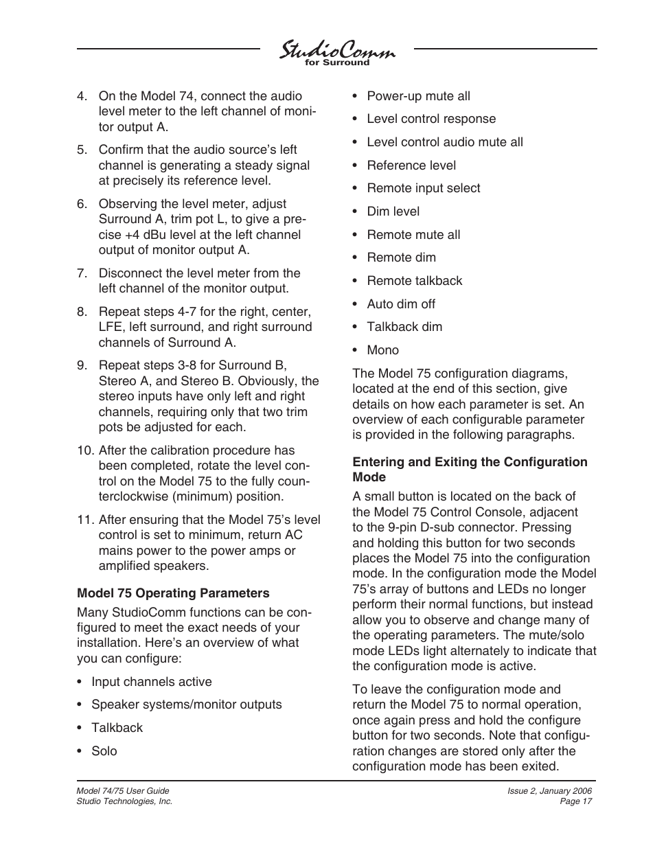 Studio Technologies 74 User Manual | Page 16 / 56