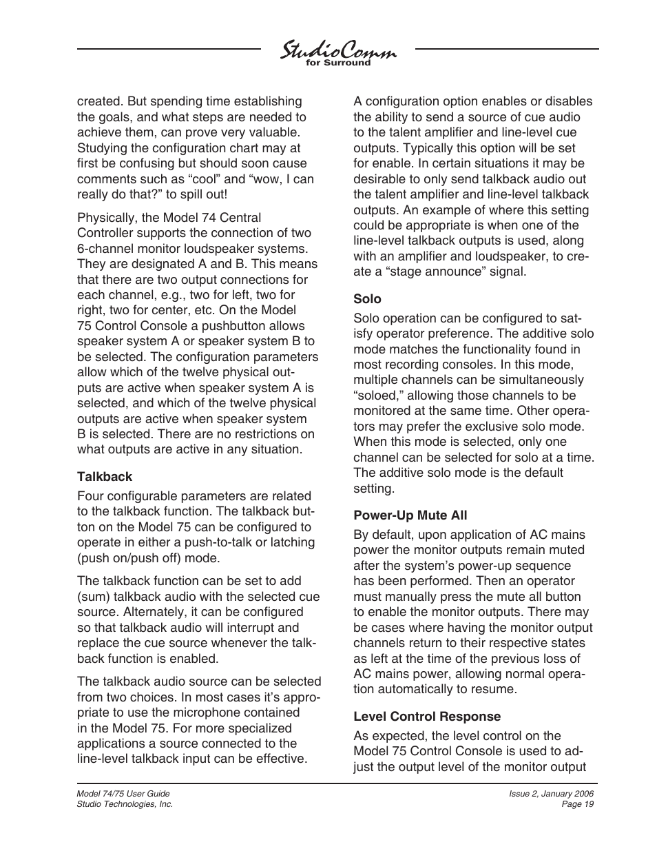 Studio Technologies 74 User Manual | Page 18 / 56