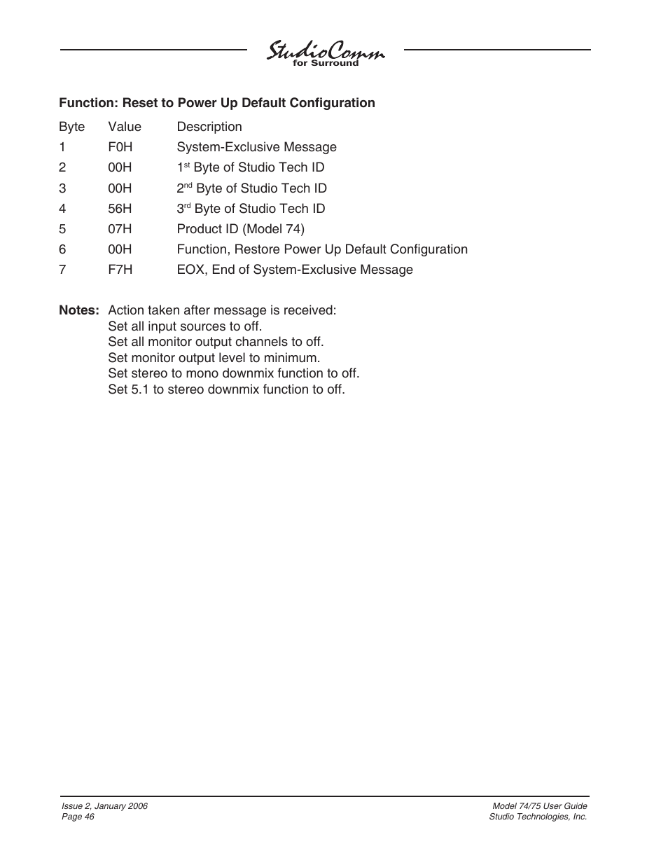 Studio Technologies 74 User Manual | Page 45 / 56