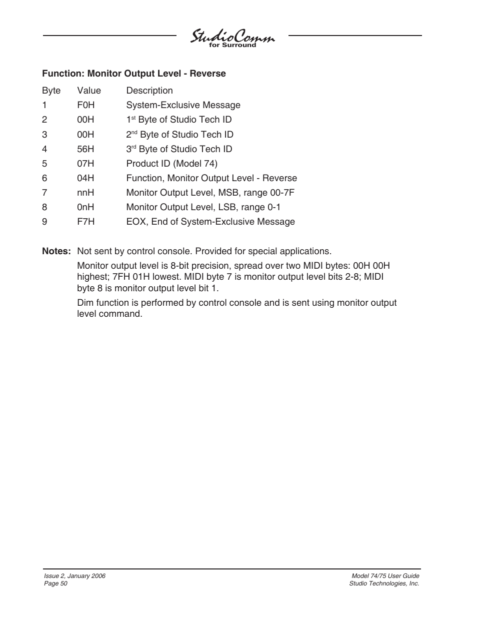 Studio Technologies 74 User Manual | Page 49 / 56