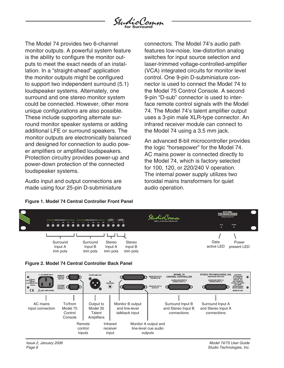 Studio Technologies 74 User Manual | Page 5 / 56