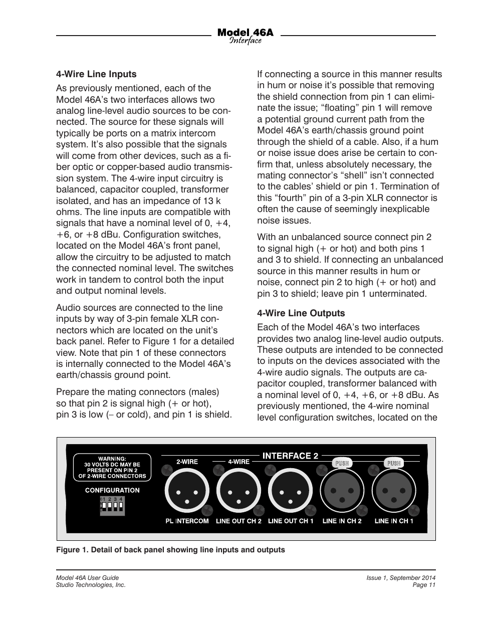 Studio Technologies 46A User Manual | Page 11 / 33