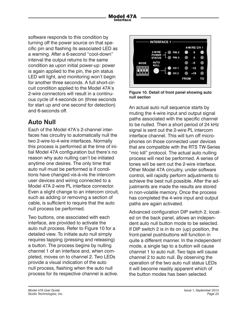 Auto null | Studio Technologies 47A User Manual | Page 23 / 33