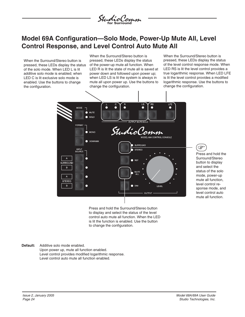 Studio Technologies 68A 2005 User Manual | Page 24 / 49