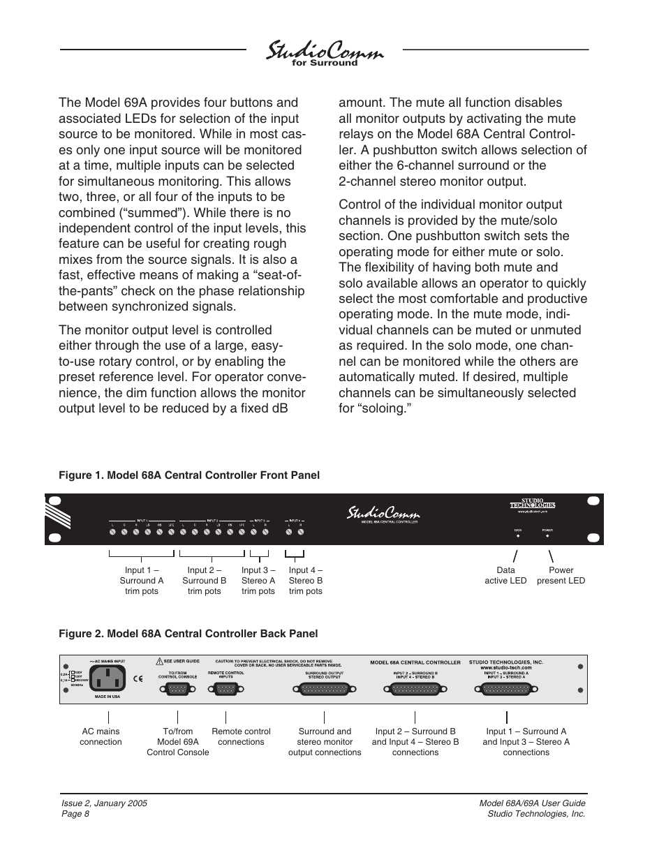 Studio Technologies 68A 2005 User Manual | Page 8 / 49