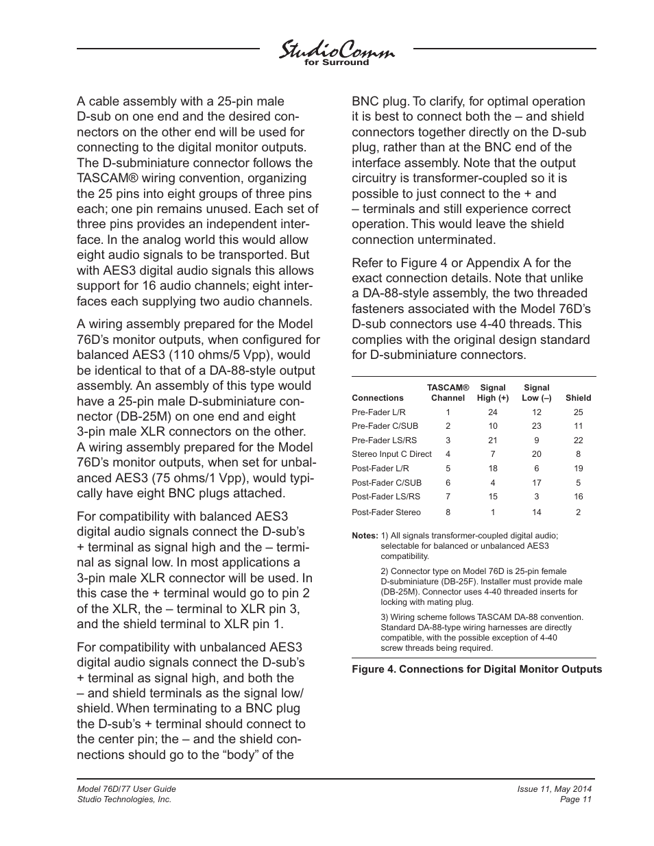 Studio Technologies 76D 2014 User Manual | Page 11 / 53