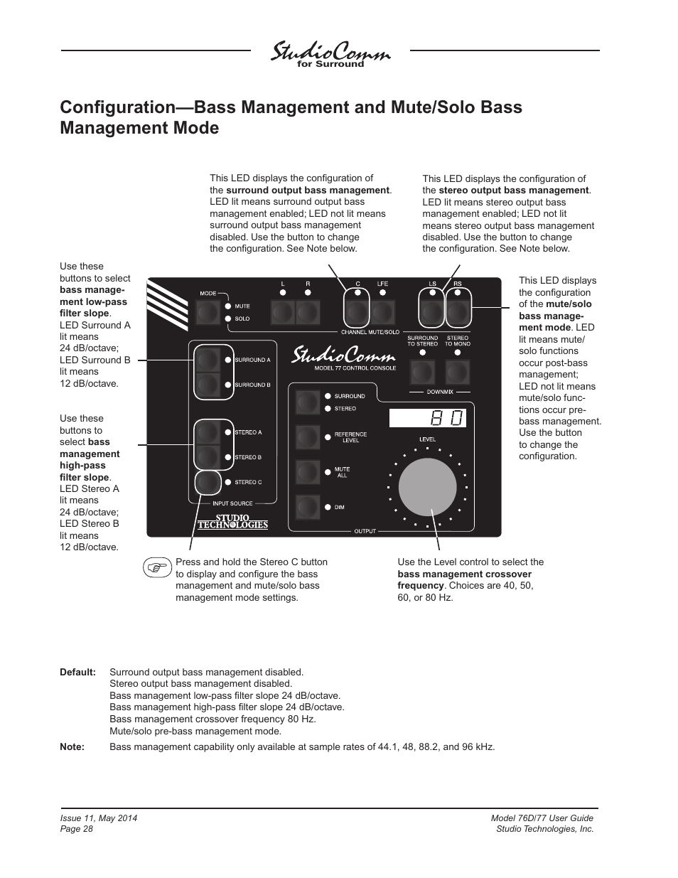 Studio Technologies 76D 2014 User Manual | Page 28 / 53